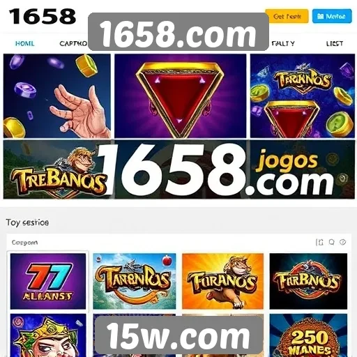 1658.com oferece diversas opções de jogos online