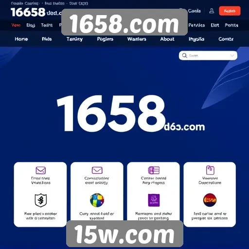 Visão geral das funcionalidades do site 1658.com